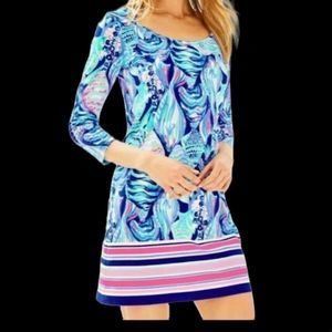 Lilly Pulitzer Blue and Pink Patterned Dress